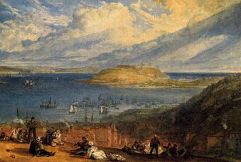 Joseph Mallord William Turner : Falmouth Harbour, Cornwall